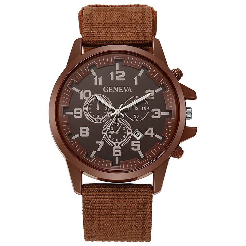 Military Style Men's Quartz Watch With Alloy Case Nylon Strap And Round Dial - Image 9