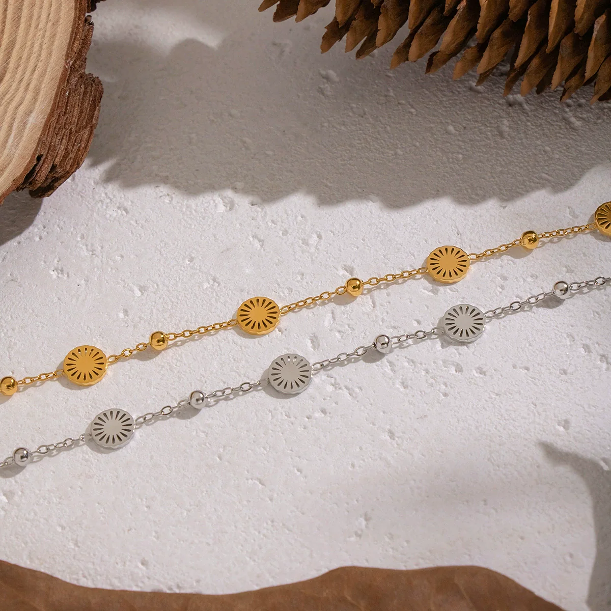 Minimalist Casual Constellation Stainless Steel Real Gold Plated Handmade Bracelet For Women - Image 2