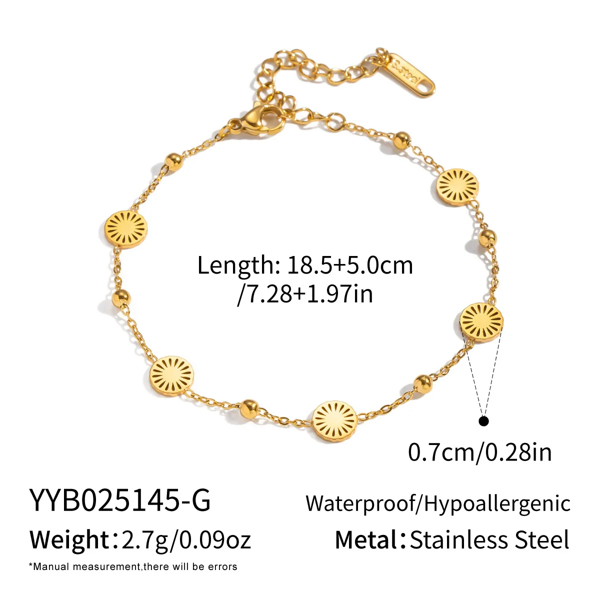 Minimalist Casual Constellation Stainless Steel Real Gold Plated Handmade Bracelet For Women - Image 6
