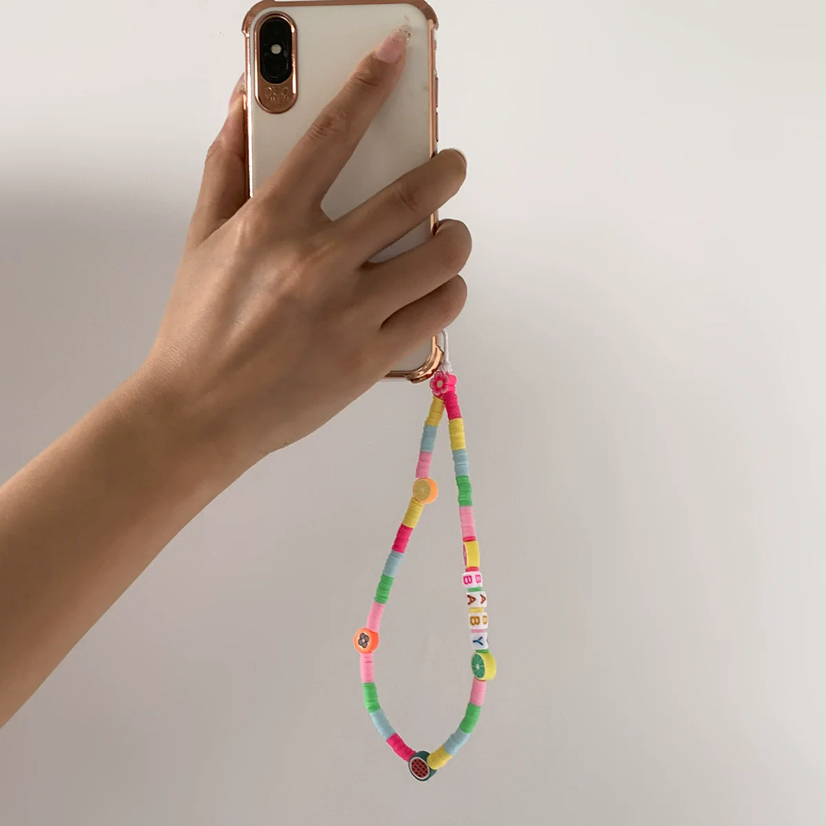 Mobile Phone Chain Plastic Resin Handwoven Geometric Creative Summer Accessories For Women - Image 2