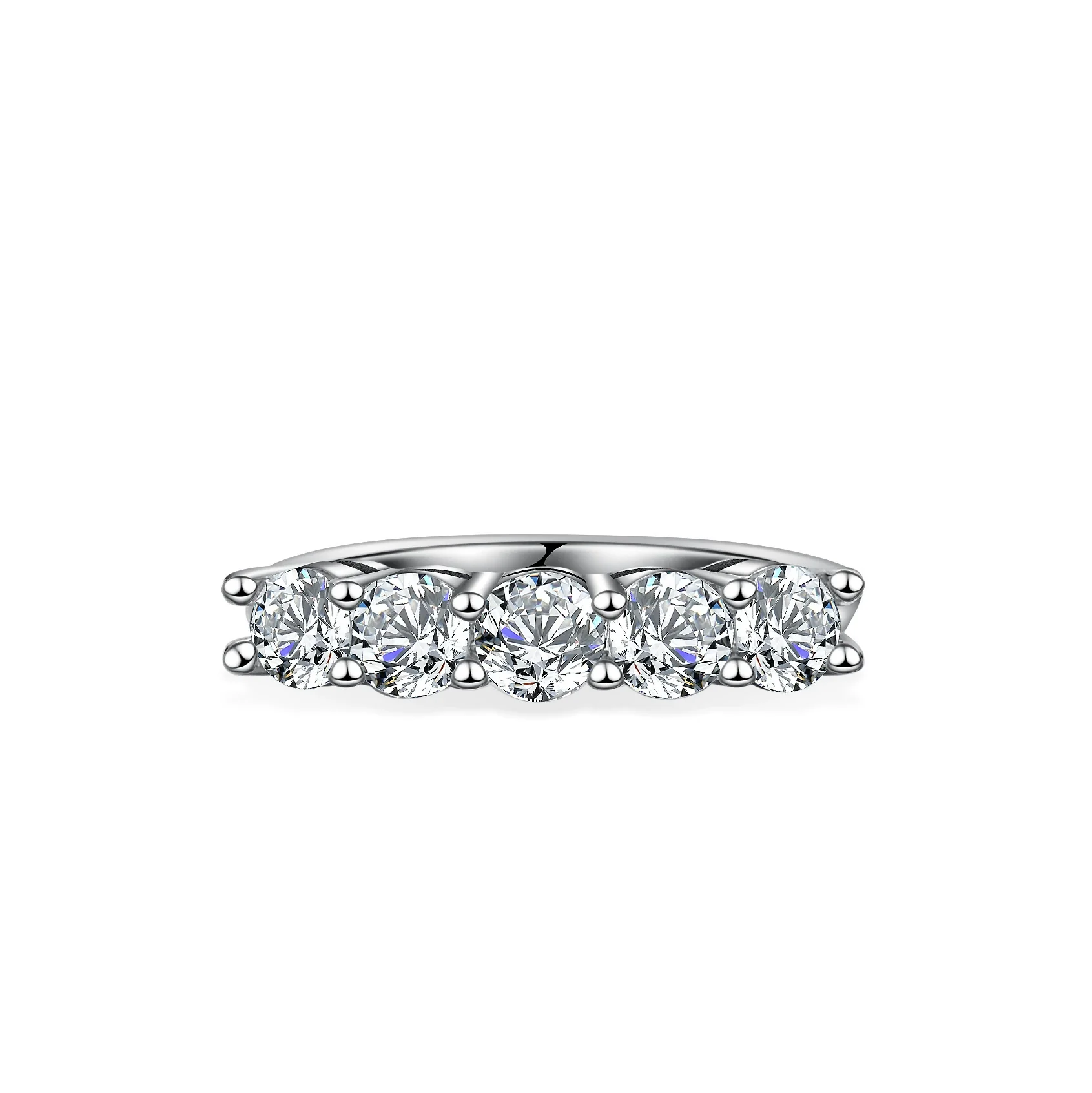 Moissanite Ring S225 Silver Crown Pattern For Women - Image 5