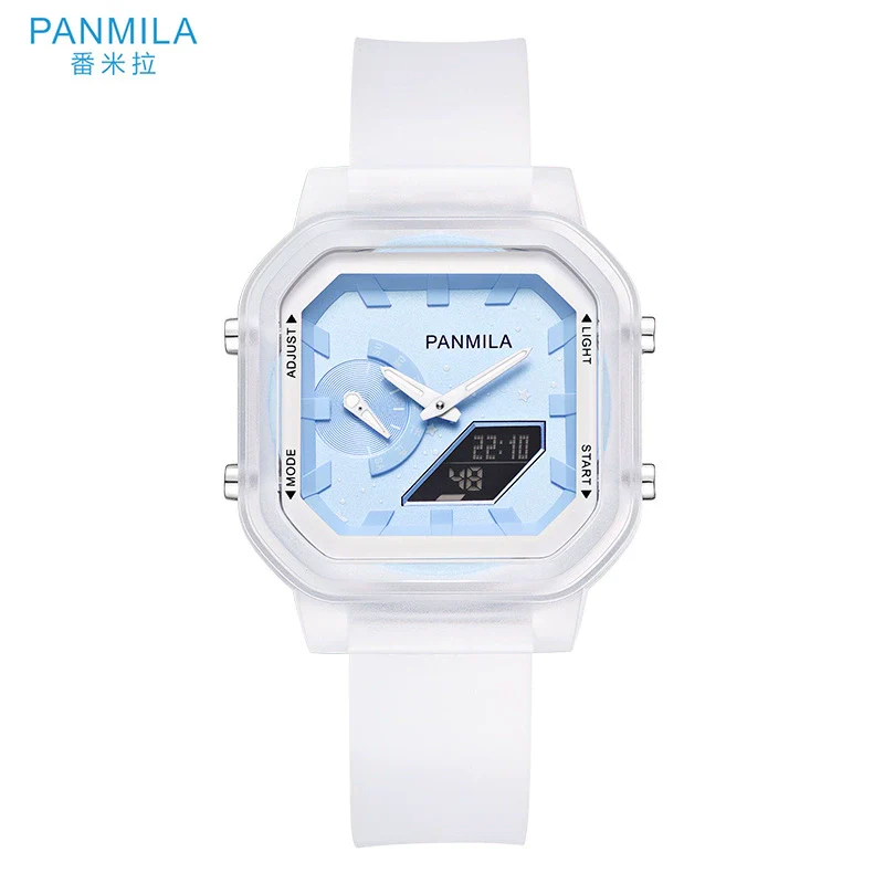 Multifunctional Electronic Jelly Silicone Watch For Students Square Dial Plastic Case And Mirror - Image 8