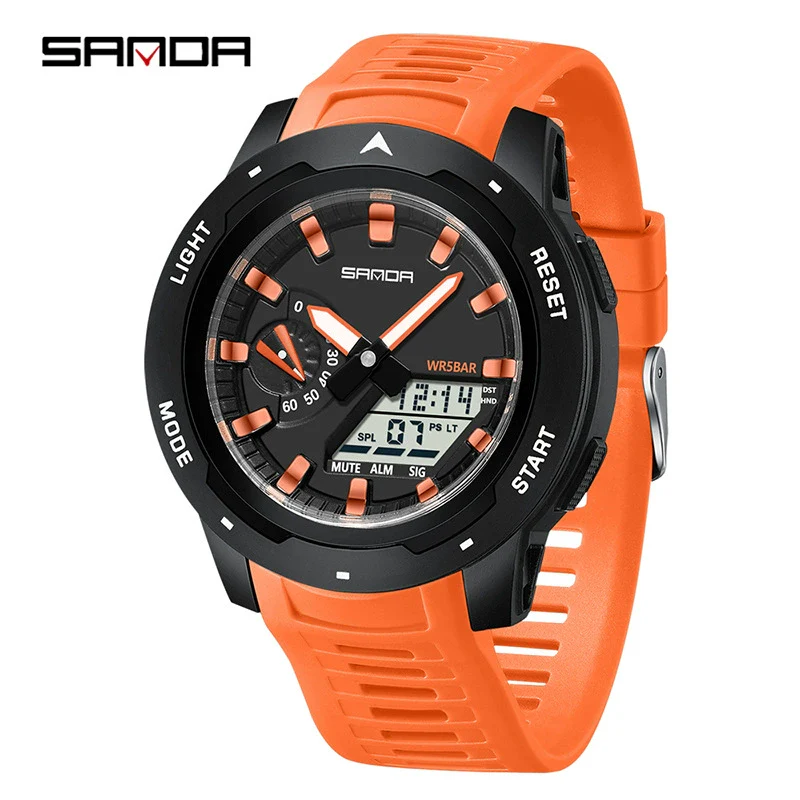 Multifunctional Luminous Electronic Watch For Students Abs Case Tpu Material Round Dial - Image 9