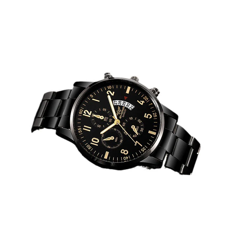 Multifunctional Quartz Movement Casual Men's Watch Alloy Case Ordinary Glass Mirror - Image 5