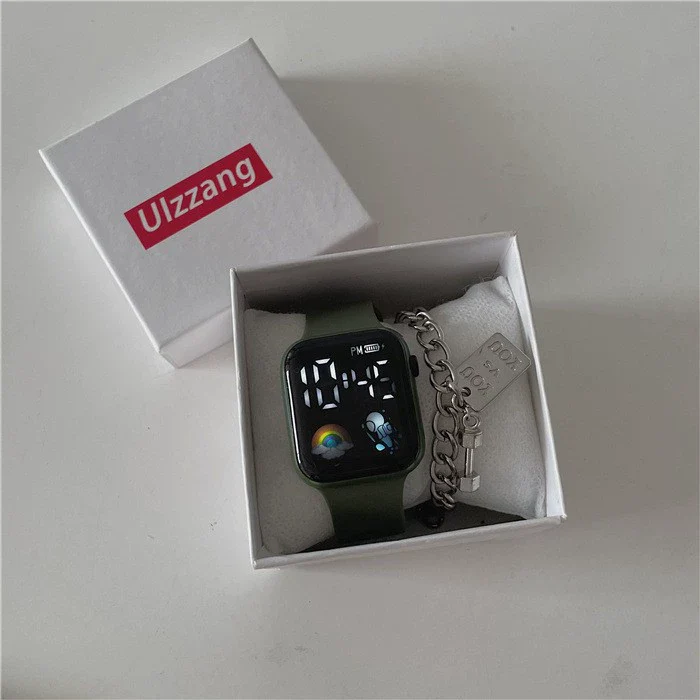 Multifunctional Sports Luminous Led Disposable Electronic Watch Plastic Case And Strap Rectangular Dial Minimalist And Sporty Style For Students - Image 13