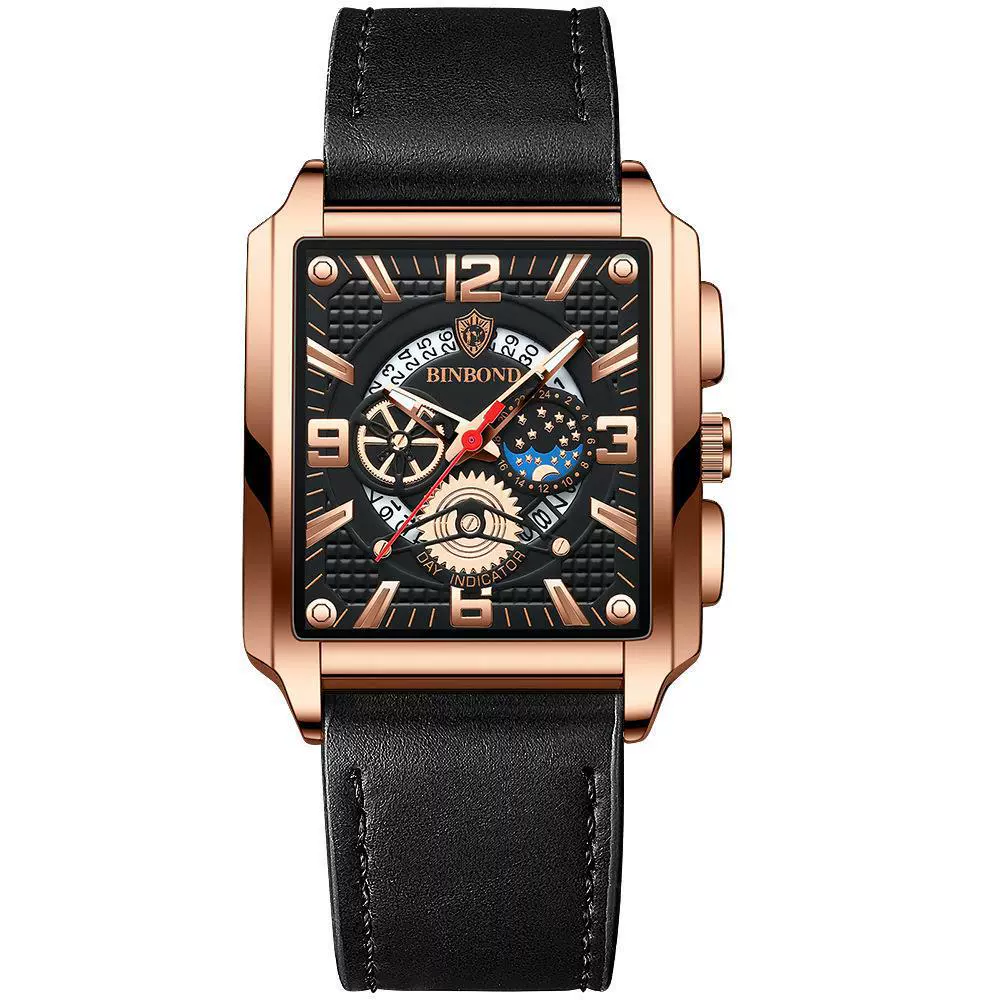 Multifunctional Sports Watch Metal Stainless Steel Round Waterproof Luminous - Image 13