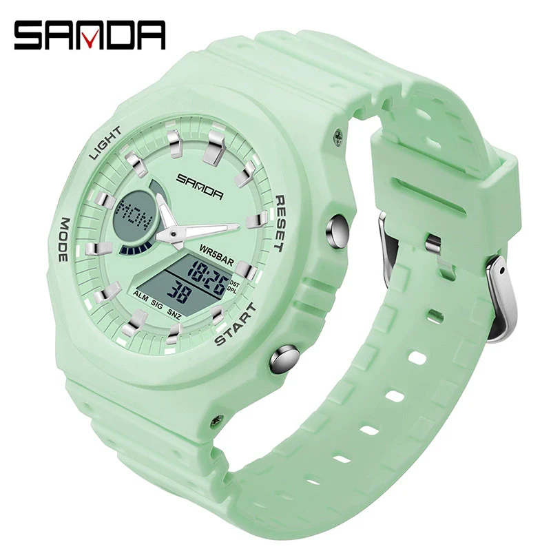 Multifunctional Waterproof Electronic Watch For Senior High School Students Abs Case Tpu Strap Acrylic Mirror Round Dial - Image 19