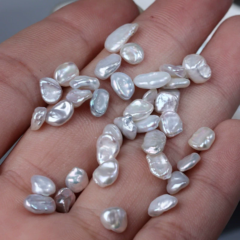Nail Art Jewelry Loose Beads Natural Freshwater Pearl Nonhole Asymmetrical Baroque Diy Inlaid - Image 2