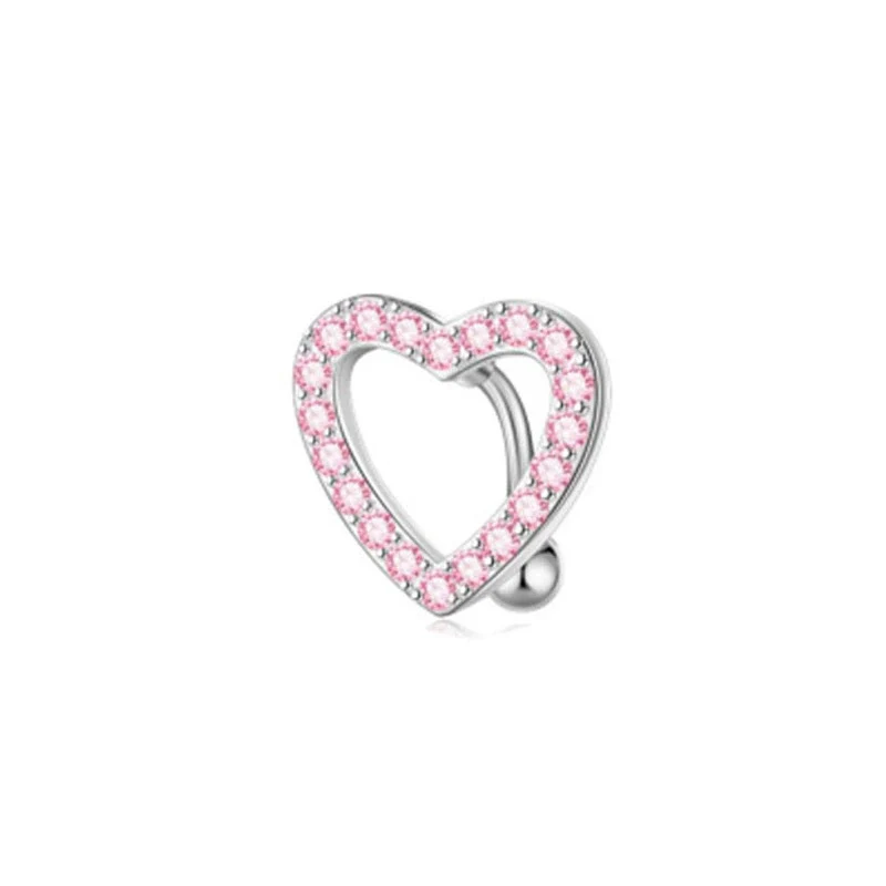 Nail Ring Heartshaped Zircon Stainless Steel Geometric Electroplating Style - Image 10