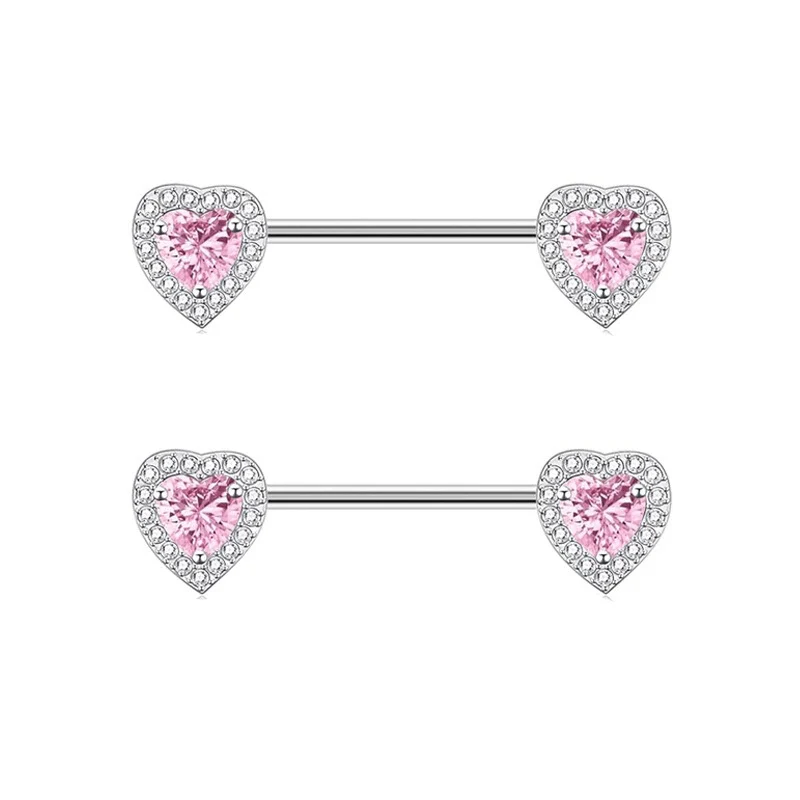 Nail Ring Heartshaped Zircon Stainless Steel Geometric Electroplating Style - Image 12
