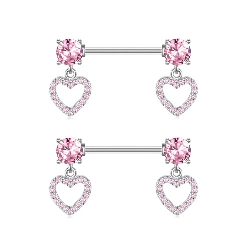 Nail Ring Heartshaped Zircon Stainless Steel Geometric Electroplating Style - Image 14