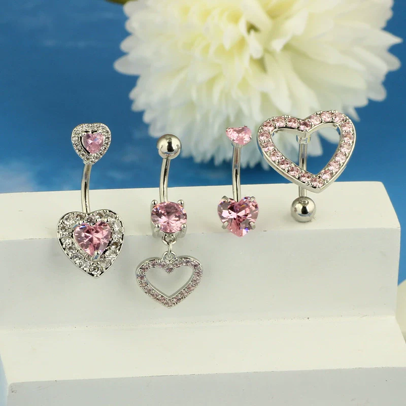 Nail Ring Heartshaped Zircon Stainless Steel Geometric Electroplating Style - Image 4