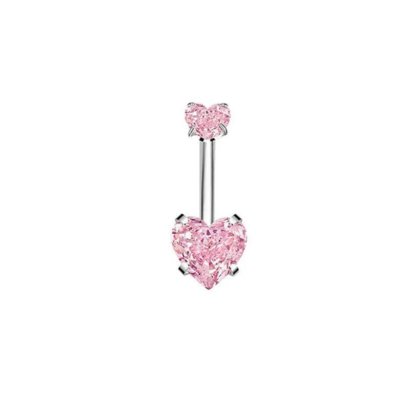 Nail Ring Heartshaped Zircon Stainless Steel Geometric Electroplating Style - Image 7