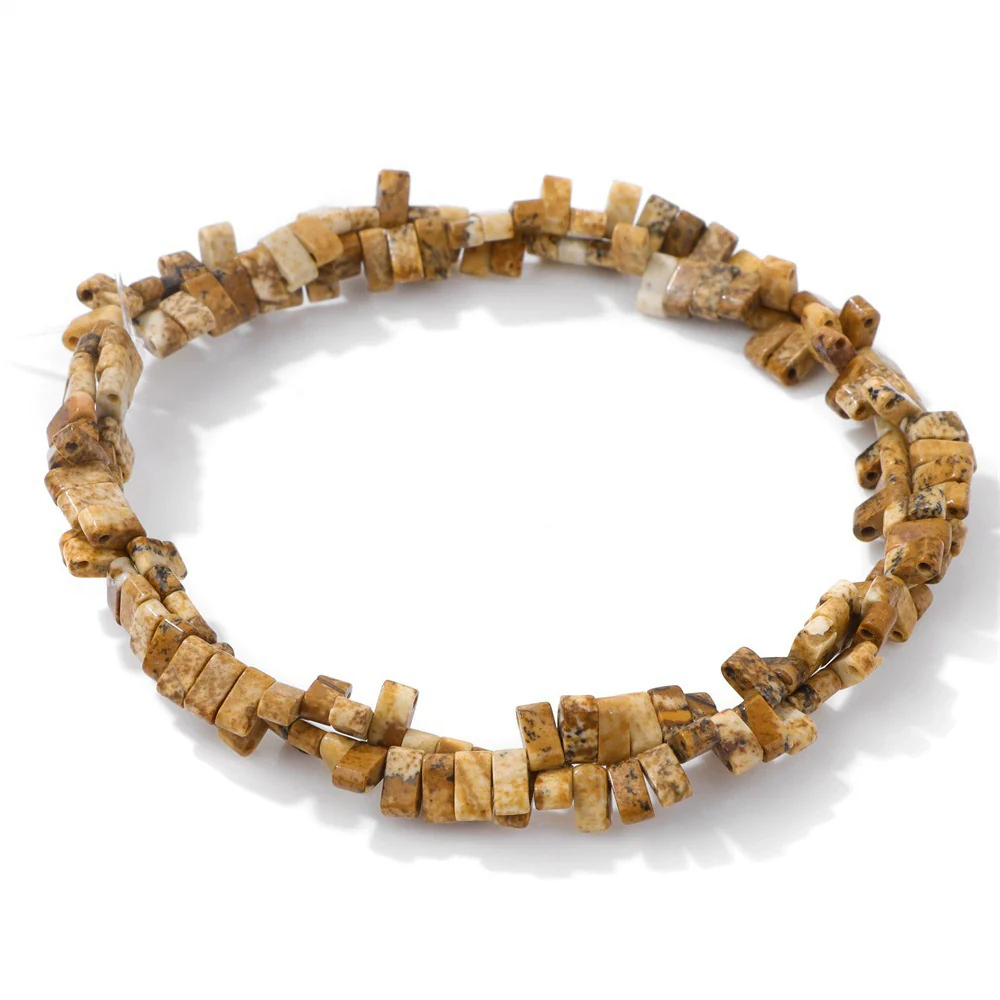 Natural Agate Rectangular Double Hole Beads Diy Handmade Beaded Bracelet Ring Decoration Accessories - Image 23