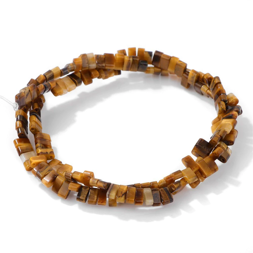 Natural Agate Rectangular Double Hole Beads Diy Handmade Beaded Bracelet Ring Decoration Accessories - Image 28
