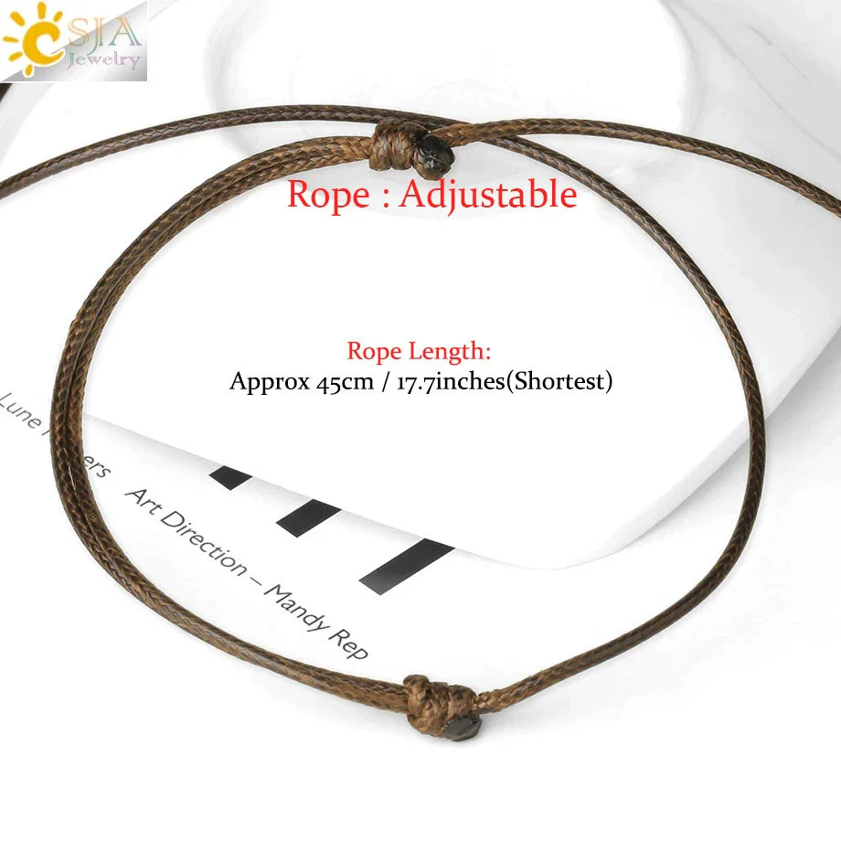 Natural Amethyst Pendant Necklace Handmade With Cowhide Rope Geometric Style - Image 4