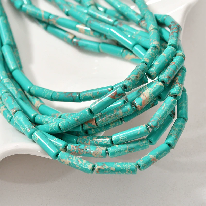 Natural Crystal Stone And Synthetic Stone Cylindrical Loose Beads For Jewelry Accessories - Image 37