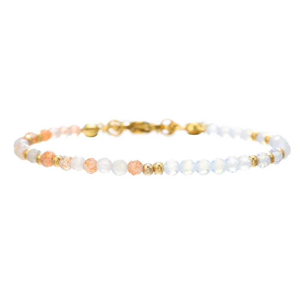 Natural Stone And Crystal Handmade Minimalist Bracelet For Women And Men - Image 3