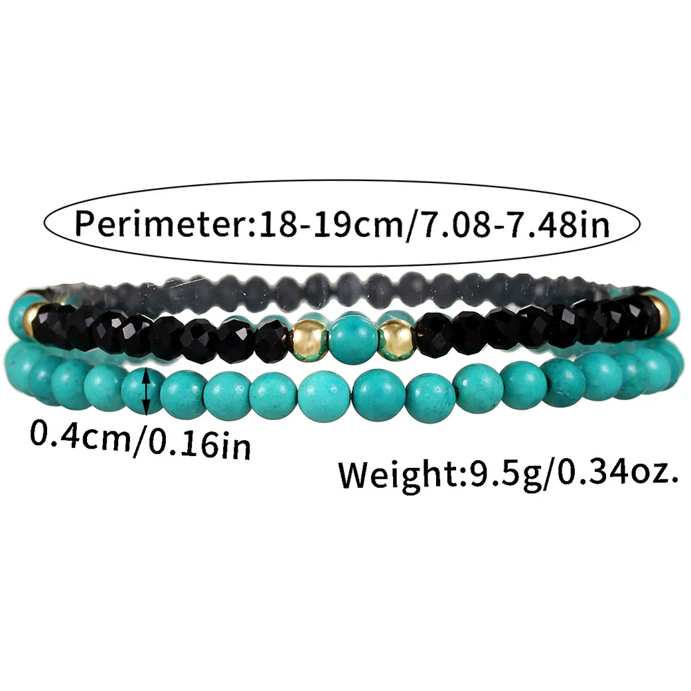 Natural Stone Copper Bead Handmade Unisex Bracelet - Image 2