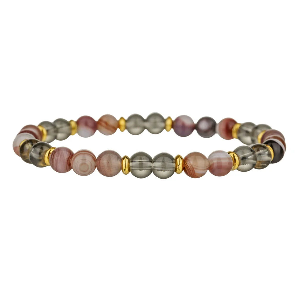 Natural Stone Crystal Handmade Bracelet For Unisex With Agate - Image 5