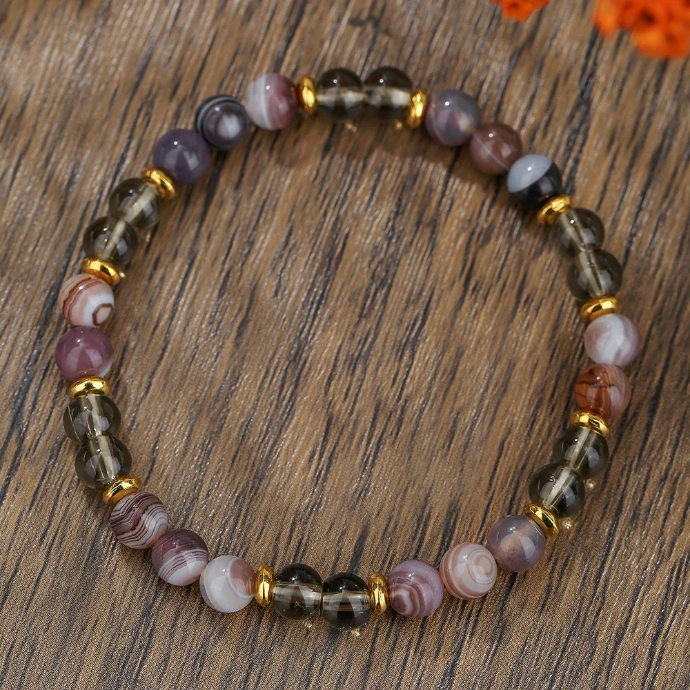 Natural Stone Crystal Handmade Bracelet For Unisex With Agate - Image 9