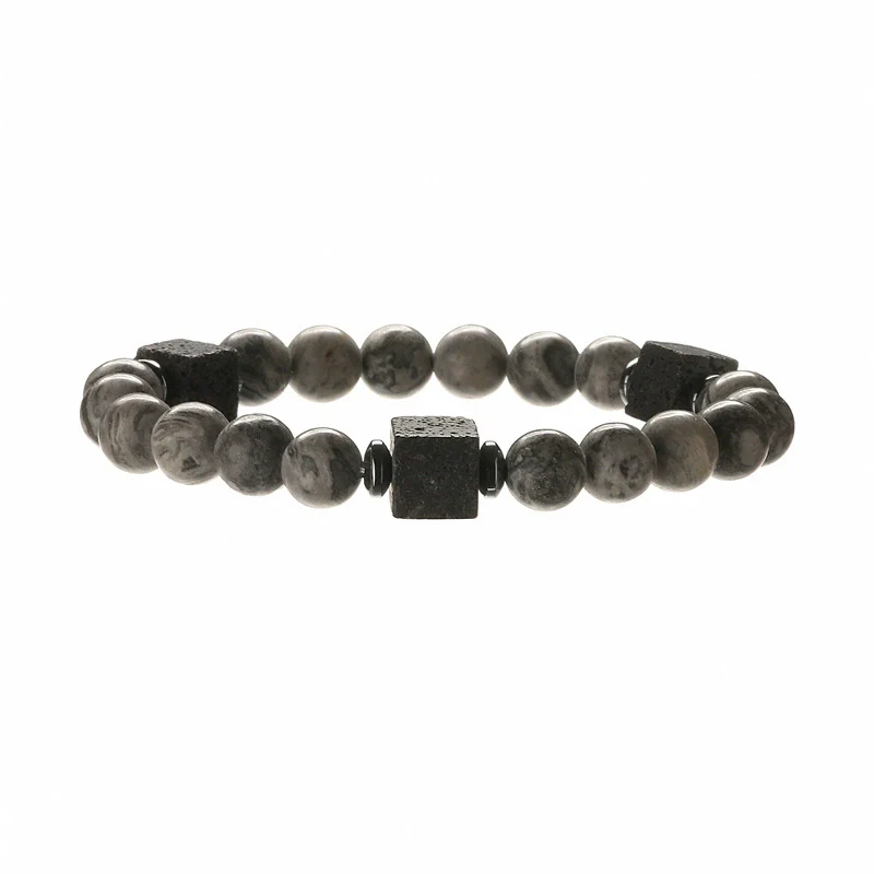 Natural Stone Geometric Beaded Handmade Unisex Bracelet Jewelry Wholesale - Image 10