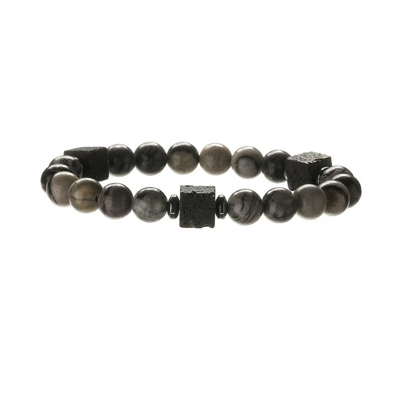 Natural Stone Geometric Beaded Handmade Unisex Bracelet Jewelry Wholesale - Image 9