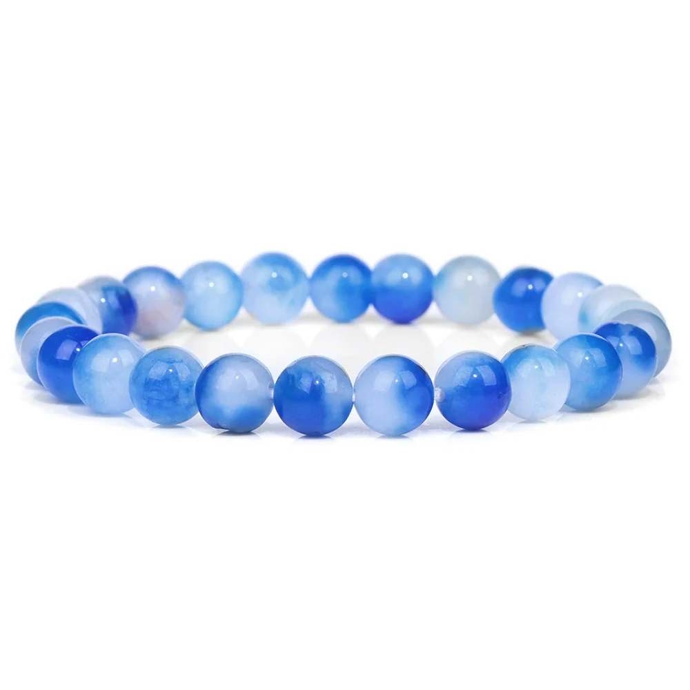 Natural Stone Handmade Fashionable Unisex Bracelet With Crystal Cat's Eye Agate - Image 25