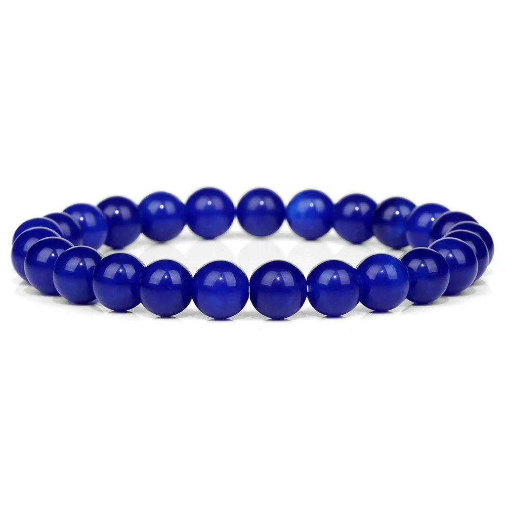 Natural Stone Handmade Fashionable Unisex Bracelet With Crystal Cat's Eye Agate - Image 28