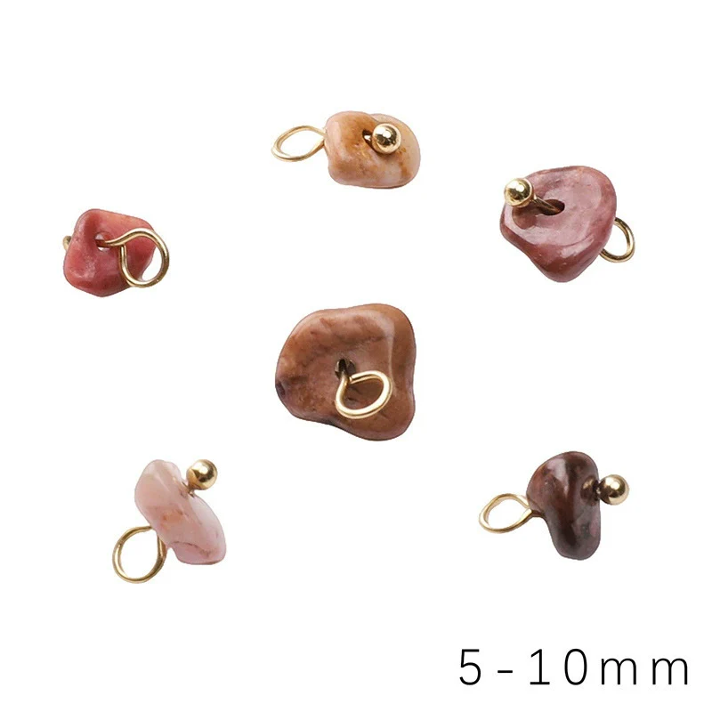 Natural Stone Mini Gravel Jade Pendant Loose Beads Handmade Diy Jewelry Accessories Creative Necklace Beaded Pendant - Image 16