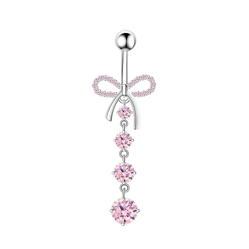Navel Buckle Piercing Navel Nail Stainless Steel Copper With New Zircon Geometric Hip Hop Style Electroplated - Image 9