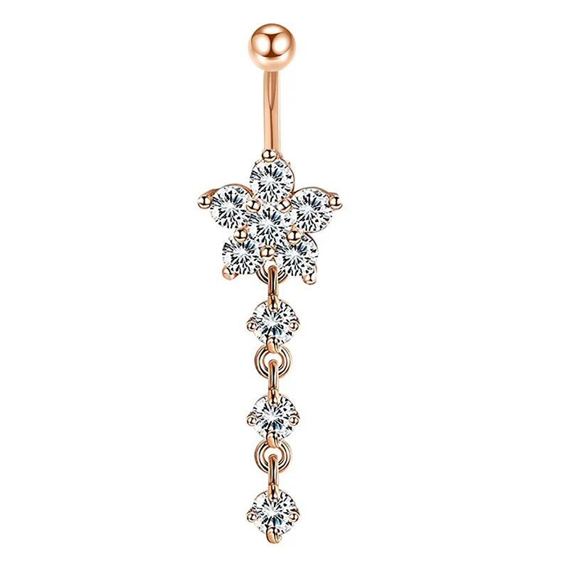 Navel Ring Set Stainless Steel Bow Style Body Piercing Jewelry - Image 10