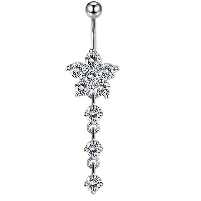 Navel Ring Set Stainless Steel Bow Style Body Piercing Jewelry - Image 11