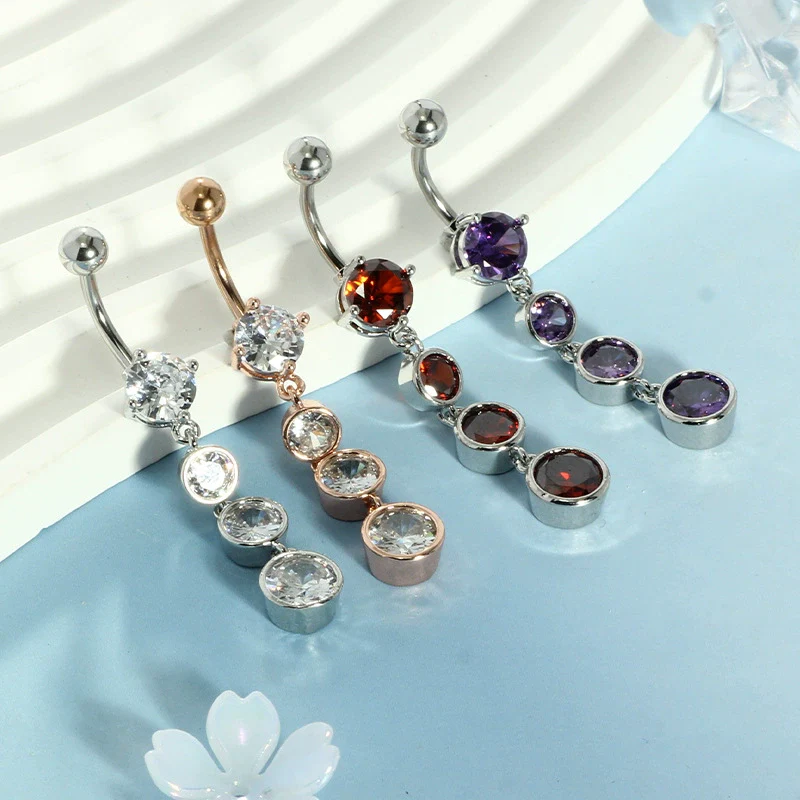 Navel Ring Stainless Steel Heart Shape Electroplating Accessories - Image 3