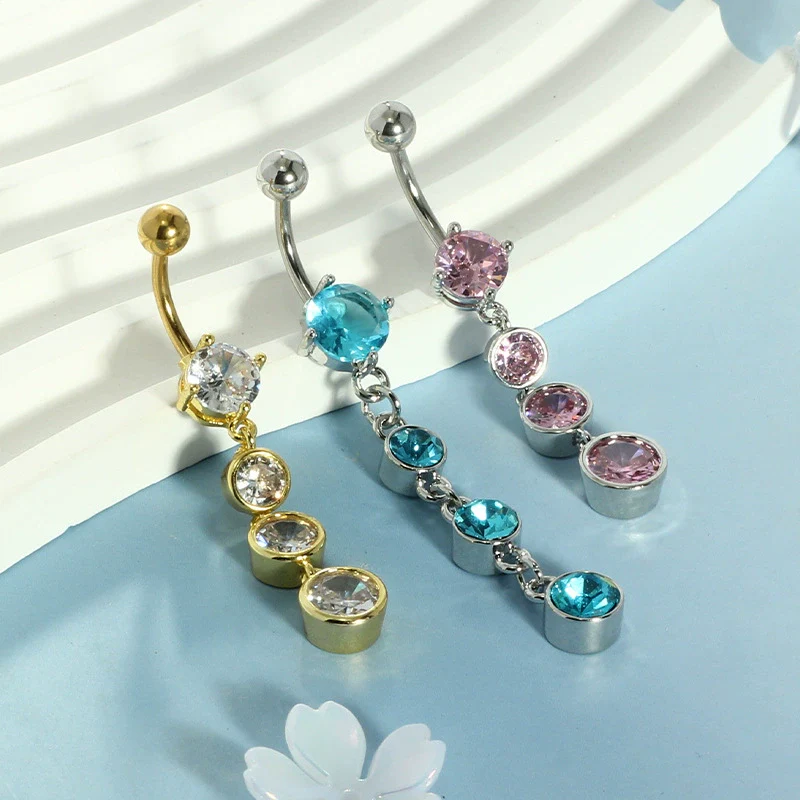 Navel Ring Stainless Steel Heart Shape Electroplating Accessories - Image 4