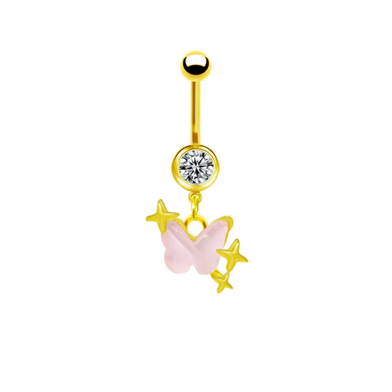 Navel Ring Zinc Alloy Heart Style Unisex Jewelry - Image 6