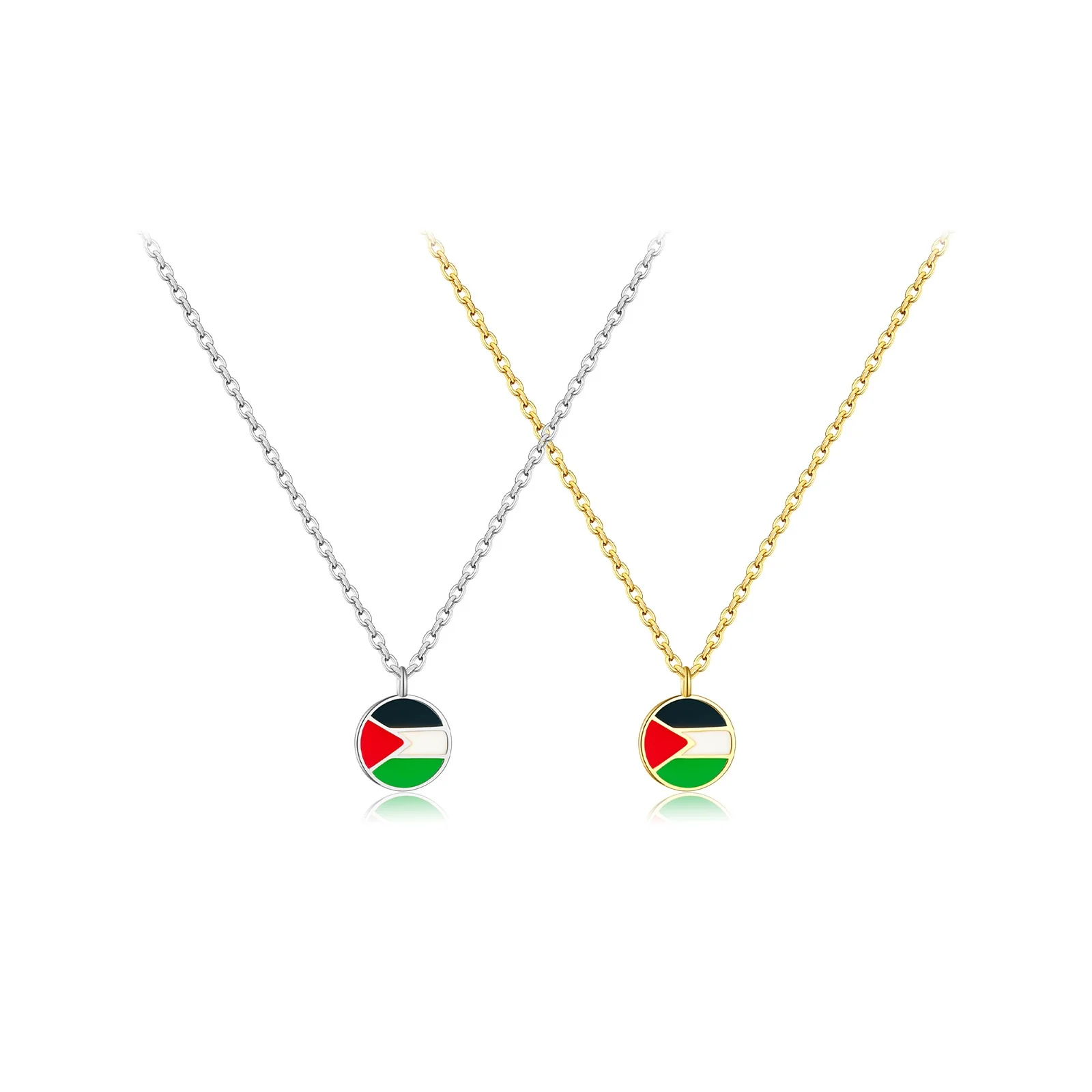 Necklace 925 Sterling Silver Geometric Electroplated - Image 5