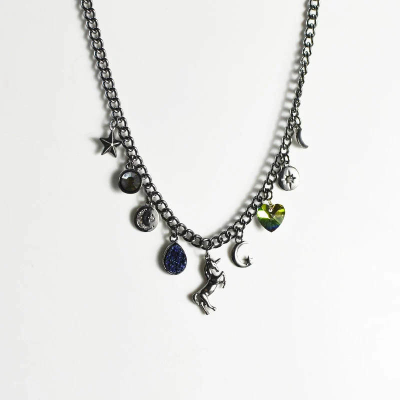 Necklace Alloy Constellation Inlaid Crystal Creative Popular Style - Image 5