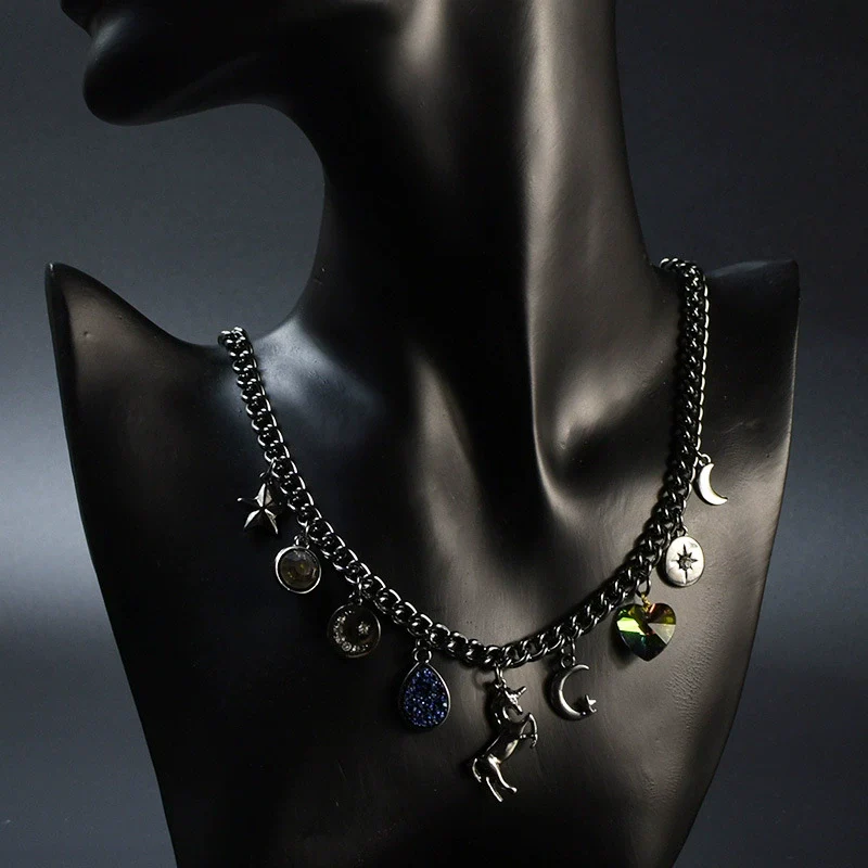 Necklace Alloy Constellation Inlaid Crystal Creative Popular Style - Image 6