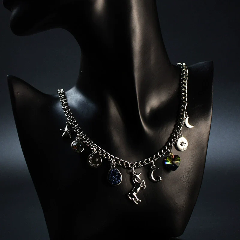 Necklace Alloy Constellation Inlaid Crystal Creative Popular Style - Image 7