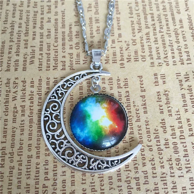 Necklace Alloy Geometric Starry Sky Moon Handmade Fashion - Image 13