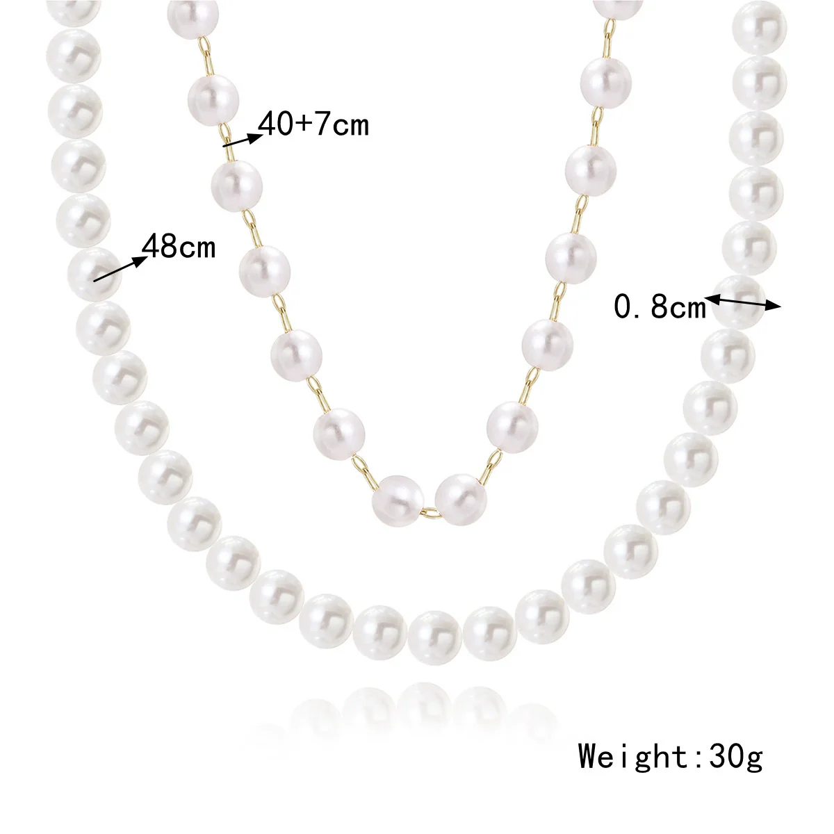 Necklace Alloy Pearl Heartshaped Electroplating Women's - Image 11