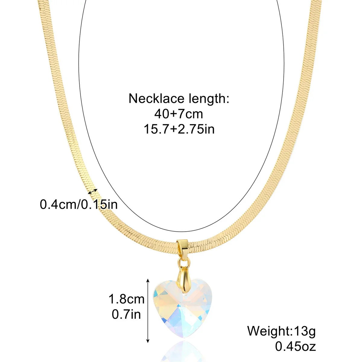 Necklace Alloy Pearl Heartshaped Electroplating Women's - Image 14