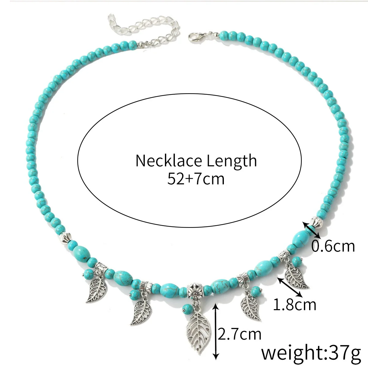 Necklace Alloy Turquoise Geometric Electroplated For Women - Image 9