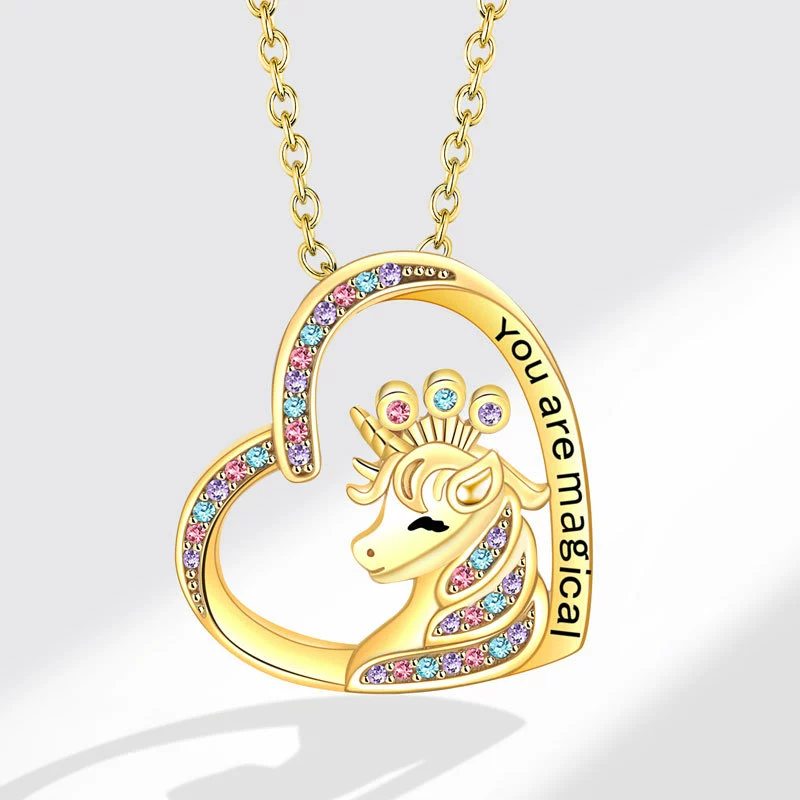 Necklace Copper Geometric Electroplating Heart Style For Women - Image 39