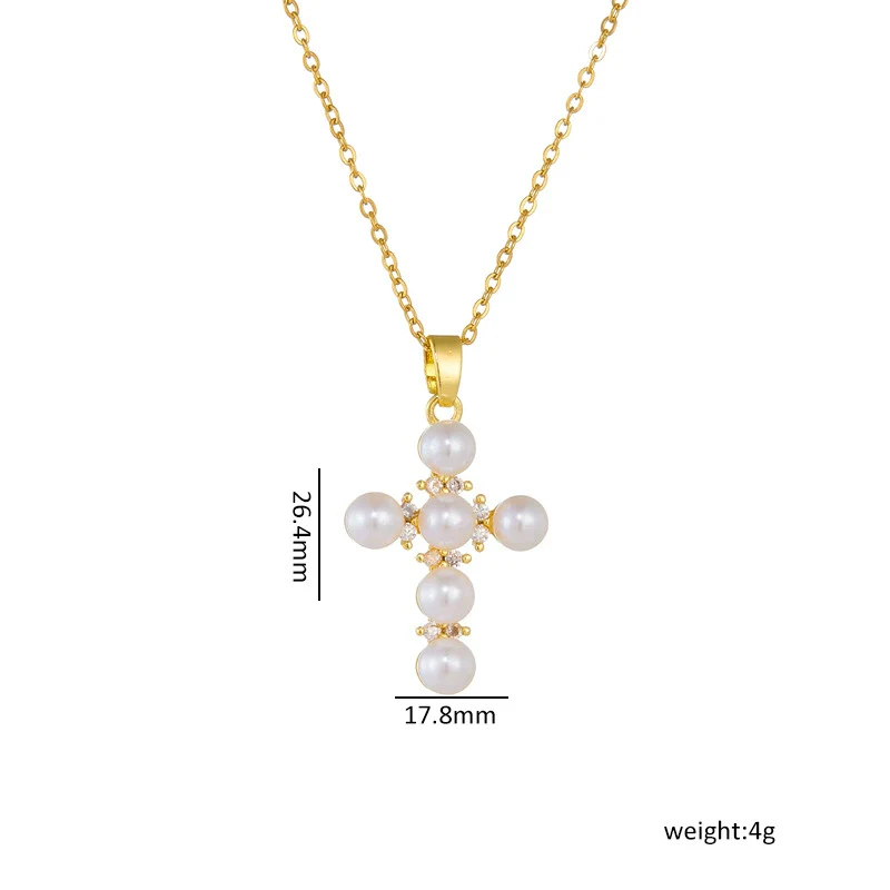 Necklace Copper Mixed Gem Inlay Geometric Light Luxury Electroplating Ochain Pendant For Women - Image 6