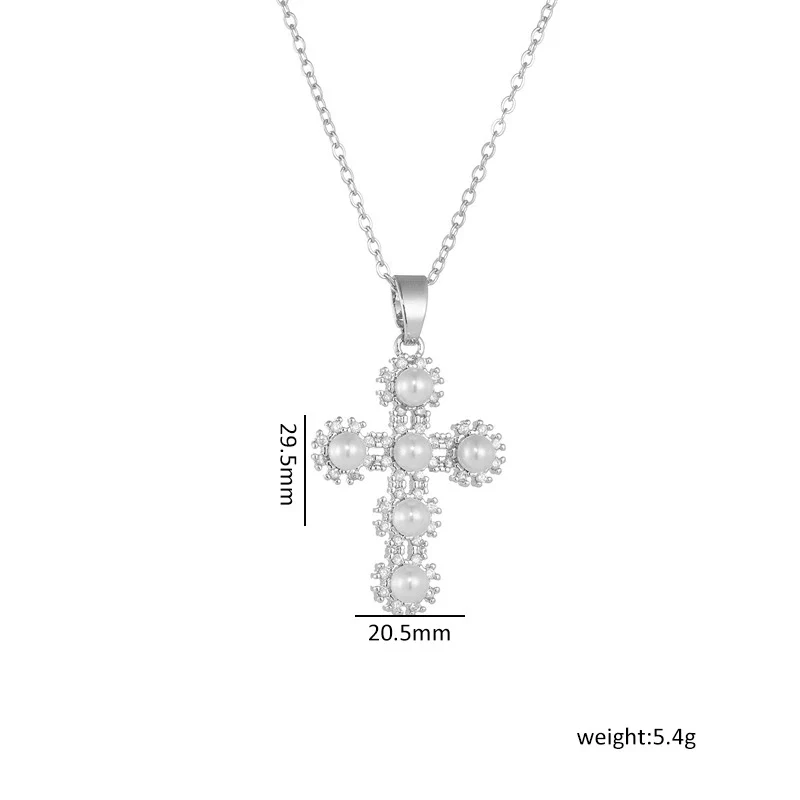 Necklace Copper Mixed Gem Inlay Geometric Light Luxury Electroplating Ochain Pendant For Women - Image 8
