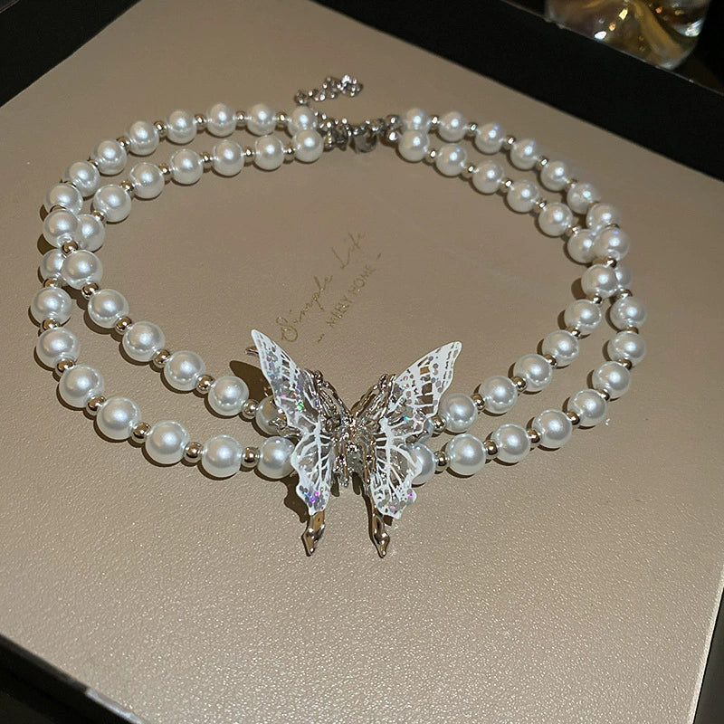 Necklace Fake Pearl Acrylic Geometric Inlaid With Pearls Light Luxury Women's Clavicle Chain - Image 39