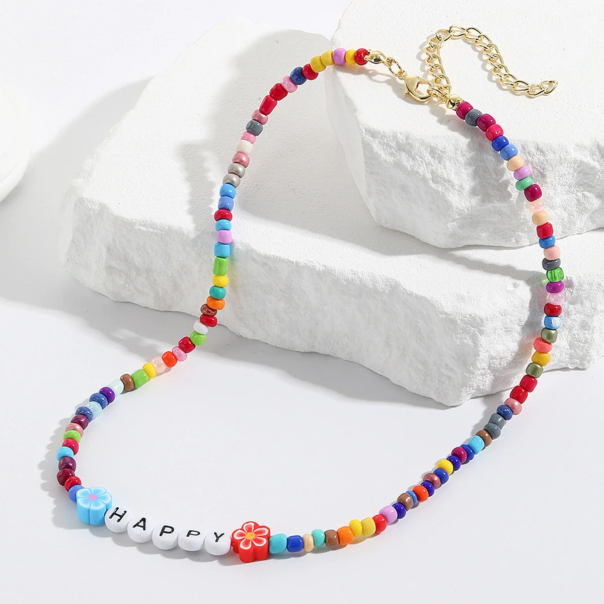 Necklace Glass Glaze Handmade Geometric Animal Zodiac Beaded Jewelry - Image 4