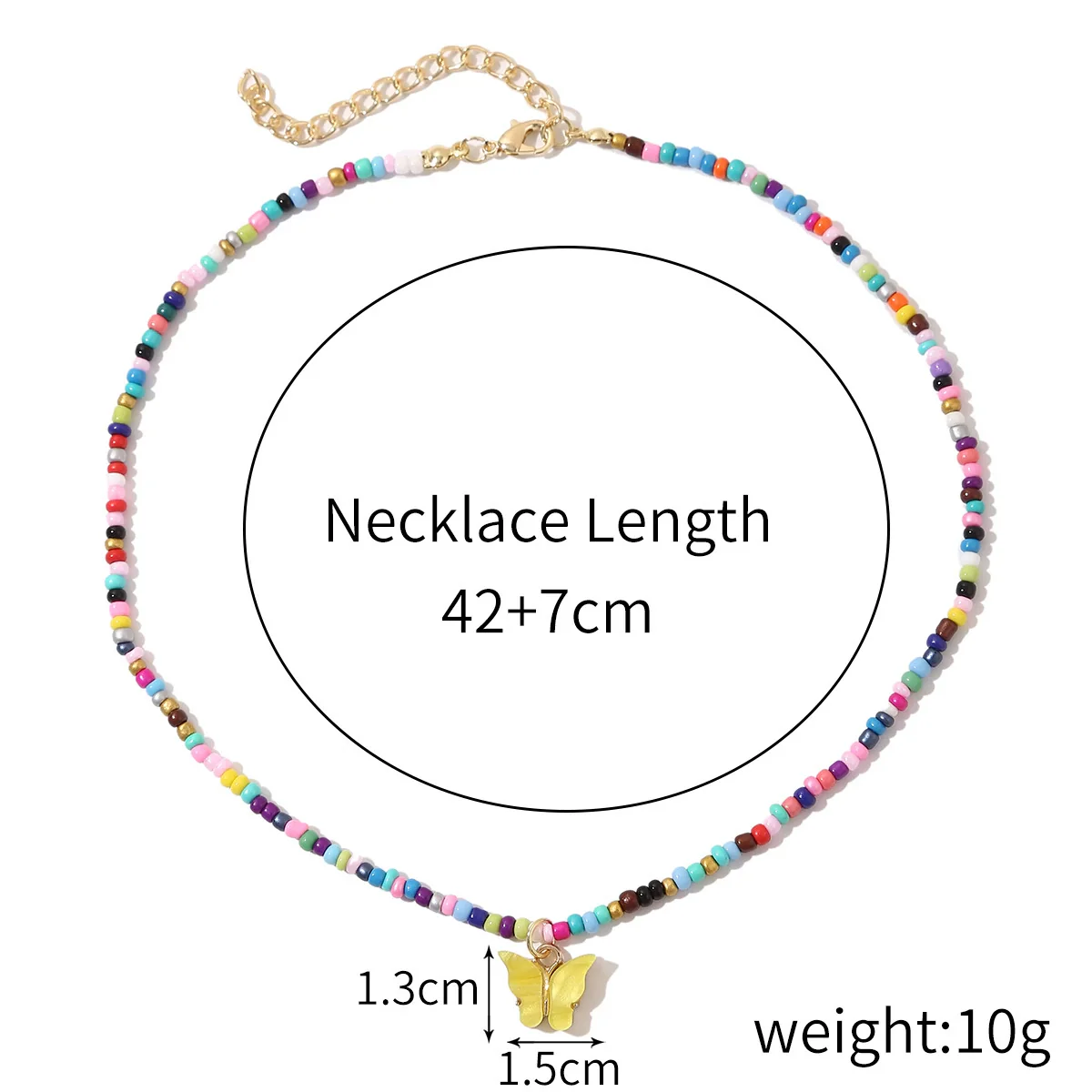 Necklace Glass Glaze Handmade Geometric Animal Zodiac Beaded Jewelry - Image 9